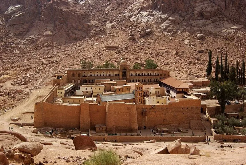 Visit the sacred St. Catherine’s Monastery on your 13-day Luxury Jordan and Egypt tours with Nile Cruise.